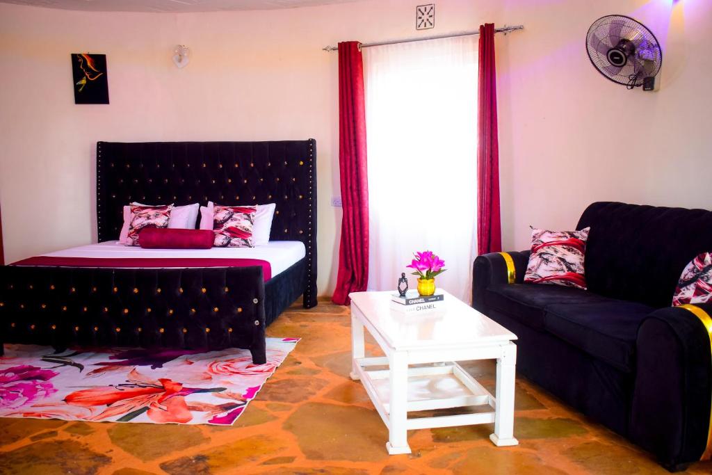 Istumisnurk majutusasutuses Bustani Luxury Cottages Tsavo