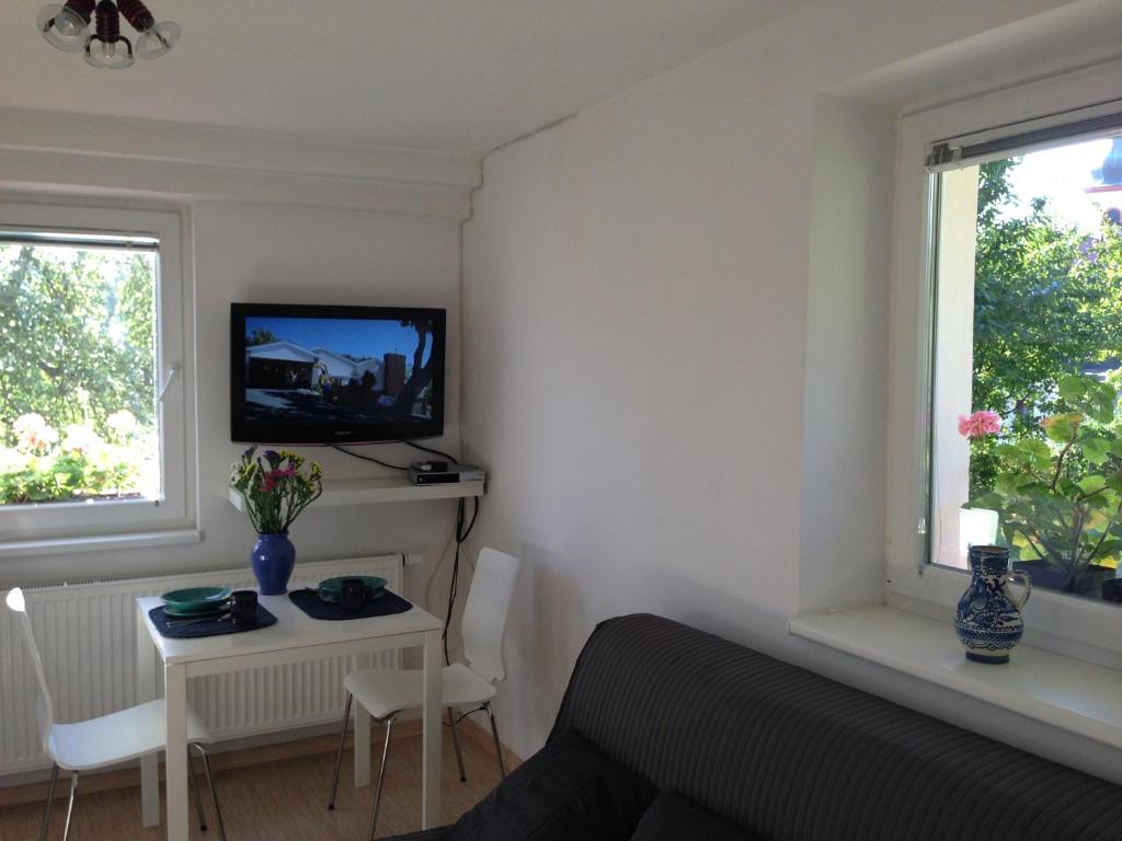TV a/nebo společenská místnost v ubytování Apartment Red Tree
