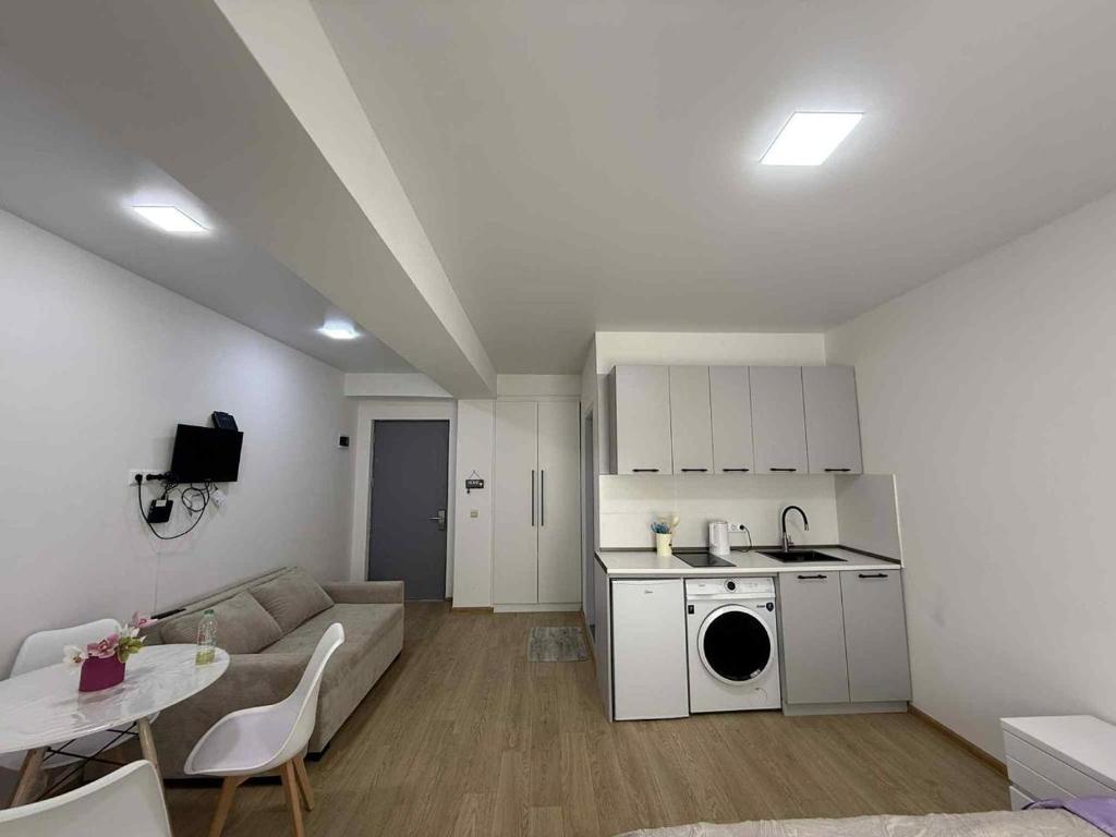 Kuchyň nebo kuchyňský kout v ubytování Bakuriani Cozy Studio