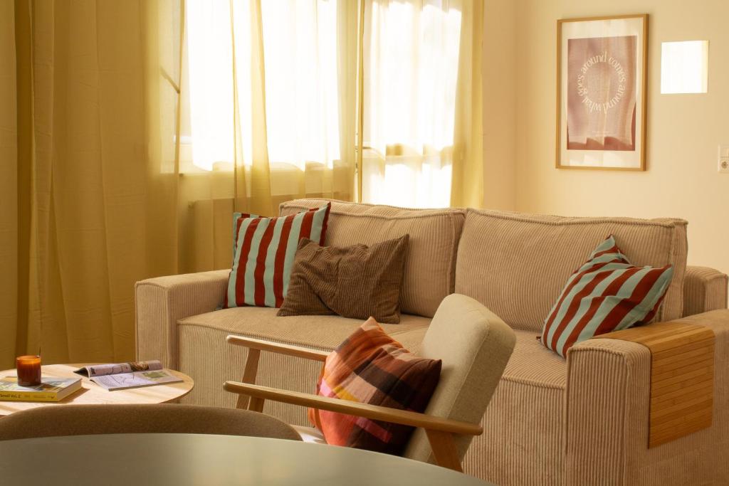 Ruang duduk di Design-Apartment Babelsberg