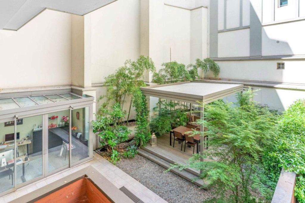 an aerial view of a balcony of a building at Townhouse in the heart of the city in Milan