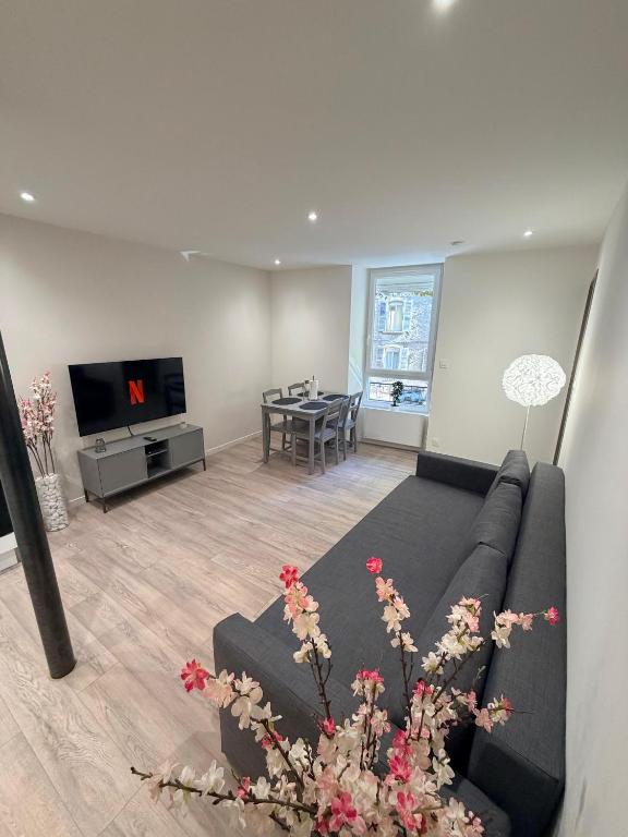 Χώρος καθιστικού στο Charmant appartement, 2 chambres au bord des quais