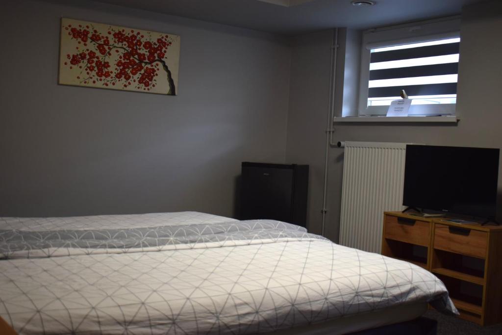 Postel nebo postele na pokoji v ubytování 2 Cozy Apartment Bialystok