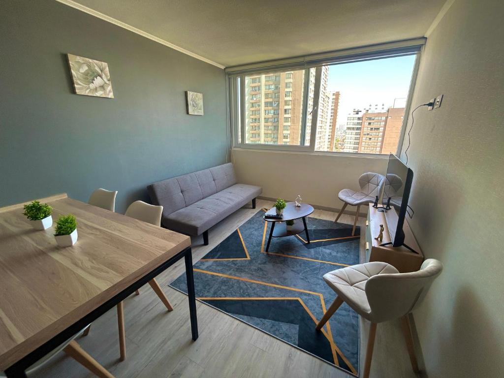 Posezení v ubytování Ñuñoa I Cercano a Metro con Estacionamiento