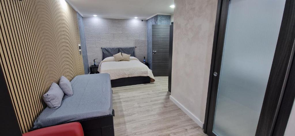 Postel nebo postele na pokoji v ubytování il ritrovo