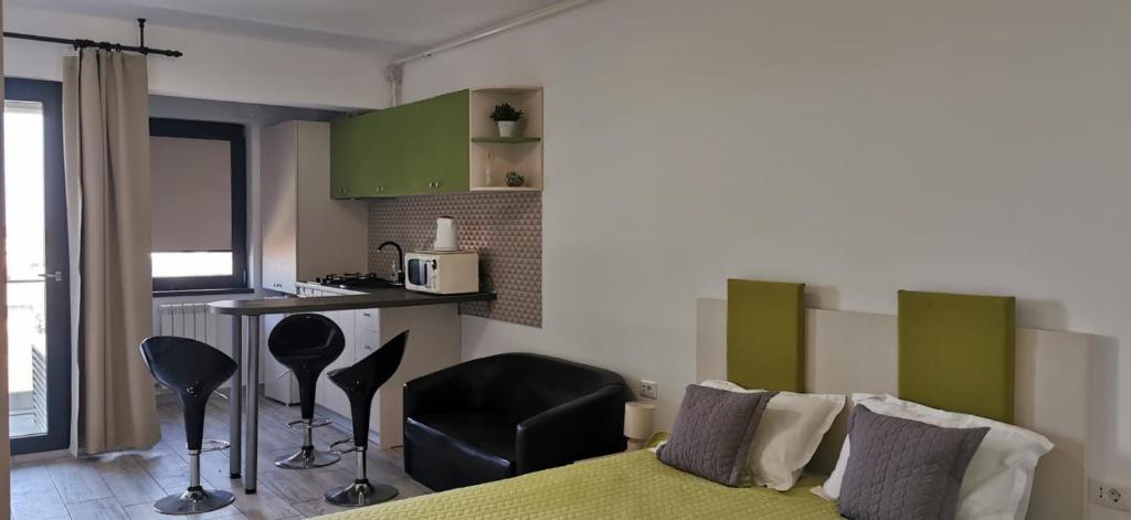 Kuchyň nebo kuchyňský kout v ubytování Eforie Escape