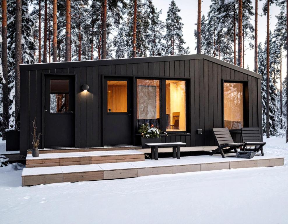 Yllas Cabin for Adventures and Remote Work v zimě