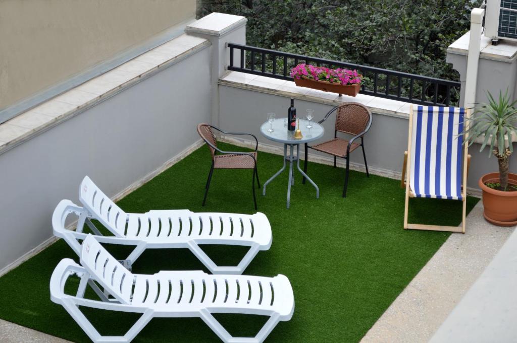 Balkón nebo terasa v ubytování David Hotel - Ethno style