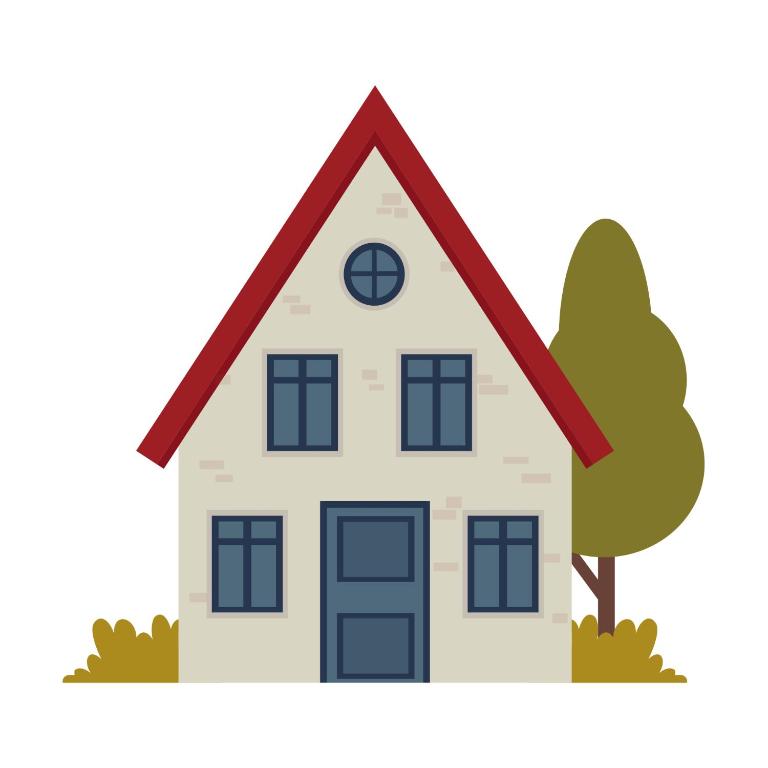 a house with a red roof and a tree at Elegant & Central 5BR Shared Apt in Vienna in Vienna