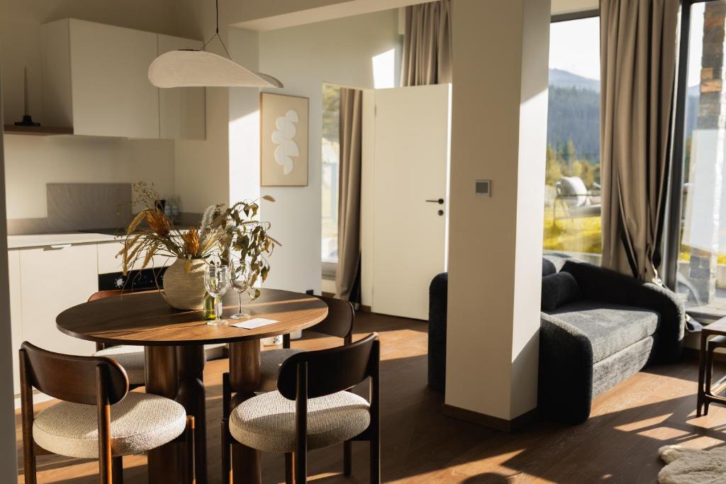 Kuchyň nebo kuchyňský kout v ubytování Stone Suite Zakopane