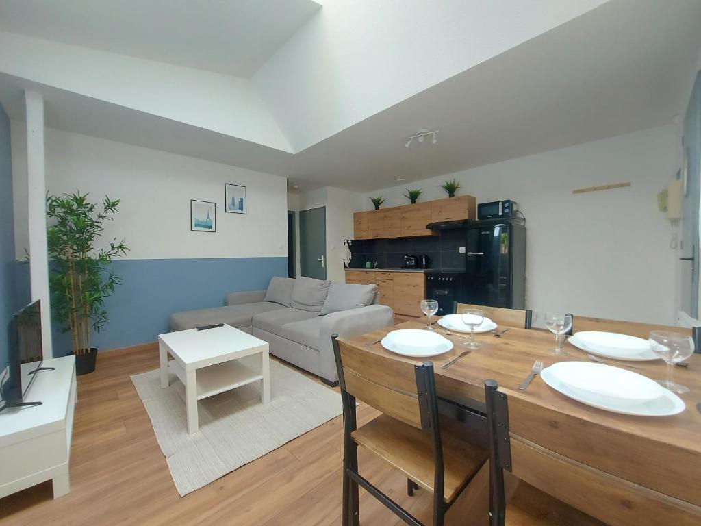 Dapur atau dapur kecil di Cosy 1 - Audincourt centre