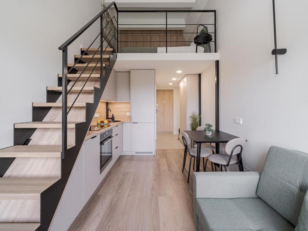 Kuchyň nebo kuchyňský kout v ubytování Loft 10