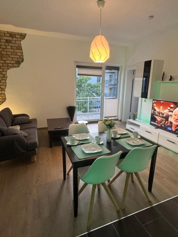 Posezení v ubytování AlteStaatsbank - wohnen inklusive Fitness & Wellness