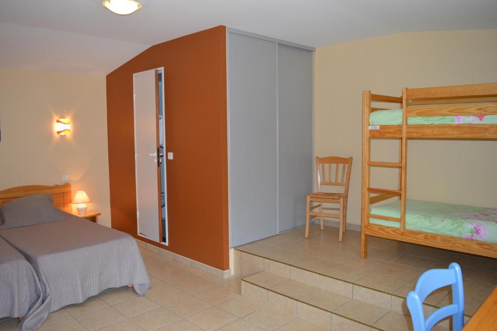 Postel nebo postele na pokoji v ubytování Côté Midi Chambre d'hôte