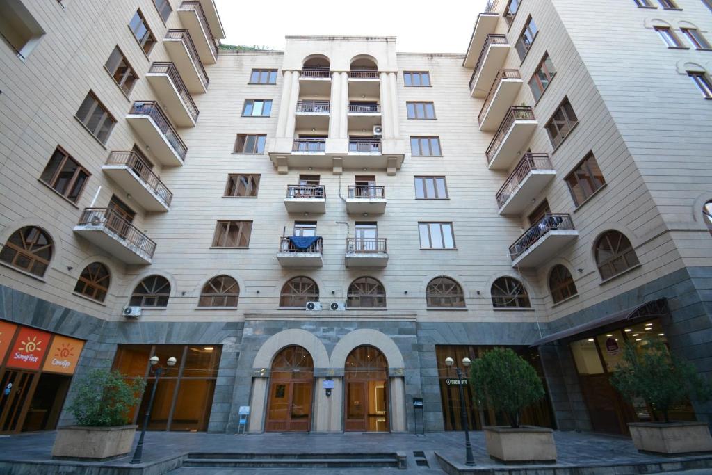 a rendering of the front of a building at Republiq Square Buzand 7 street in Yerevan