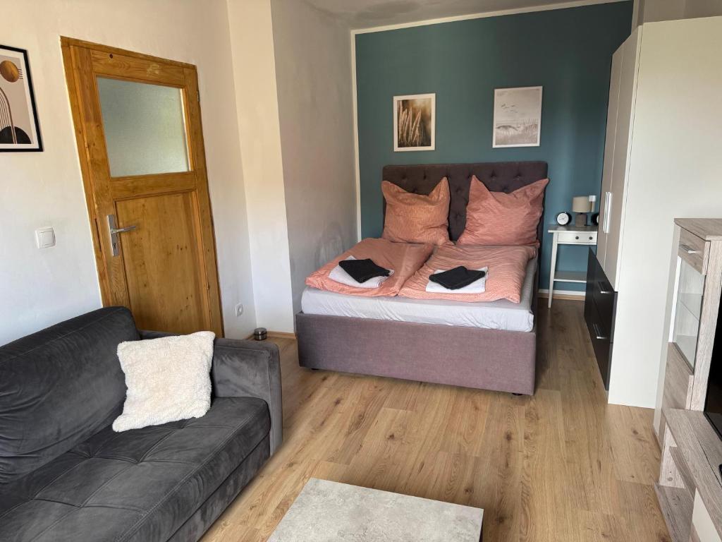 Ένα ή περισσότερα κρεβάτια σε δωμάτιο στο Appartement "Franz" inklusive Parkplatz