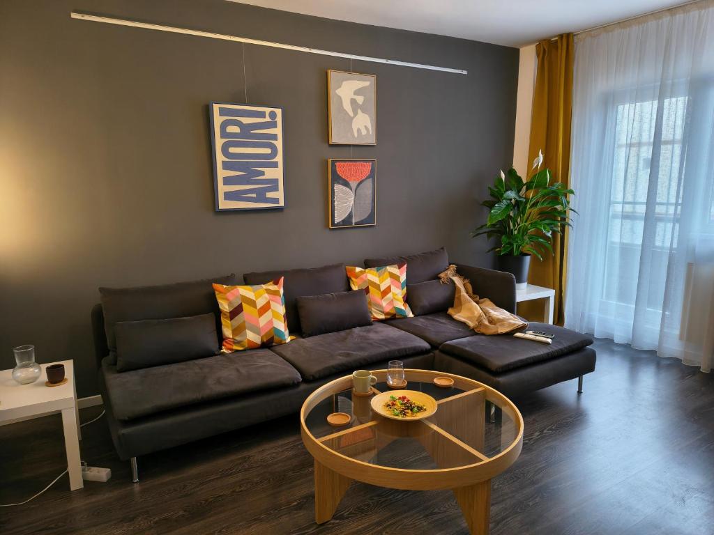 Χώρος καθιστικού στο Ospitalier Apartments Student