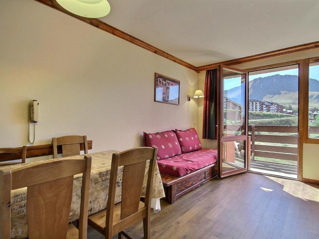 Χώρος καθιστικού στο Studio cabine PMR avec balcon, au pied des pistes et proche commerces - La Plagne Soleil - FR-1-455-124