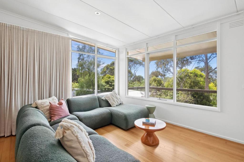 Posezení v ubytování Prasino in Central Lorne