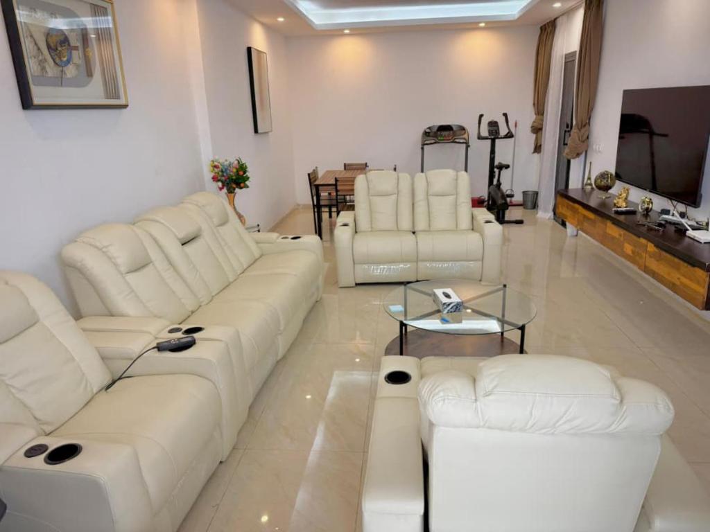 Posezení v ubytování Grand Luxury Apartment Abidjan