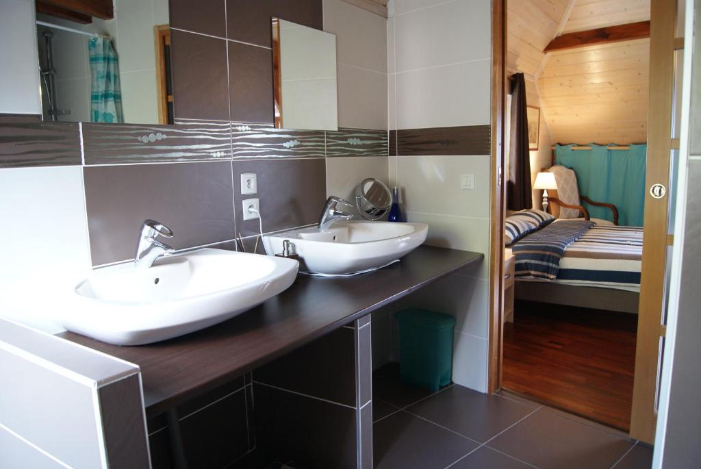 Koupelna v ubytování B&B Le Sourire du Lac