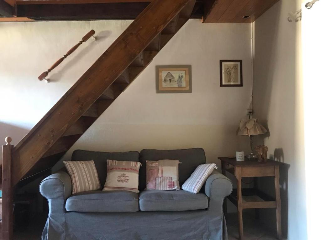 Χώρος καθιστικού στο Le Petit Gîte de Milhac