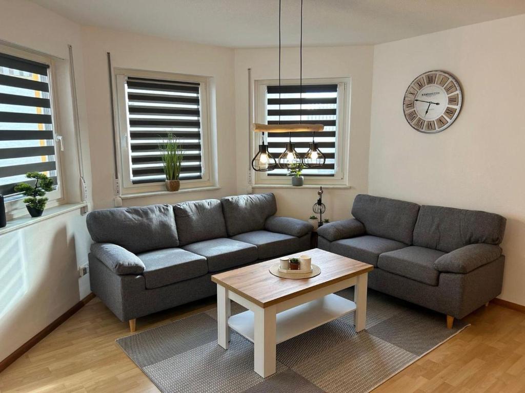 Posezení v ubytování FeWo Nordlicht