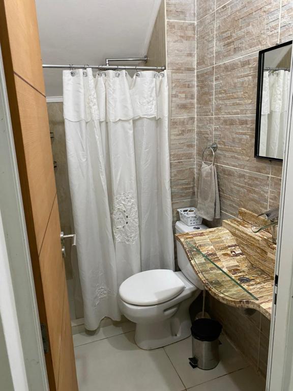 Koupelna v ubytování Wawa Estudio