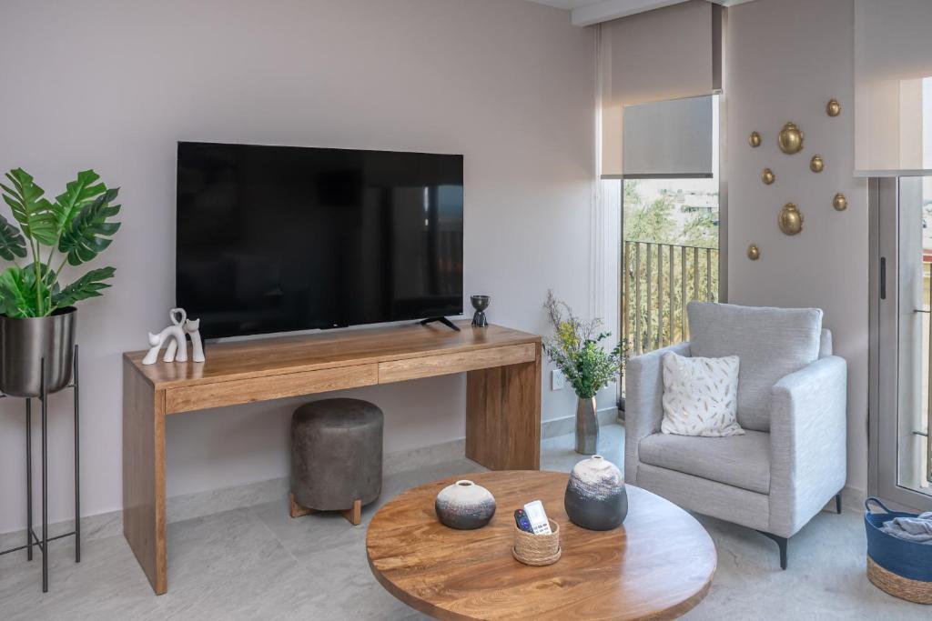 Μια τηλεόραση ή/και κέντρο ψυχαγωγίας στο Luxury and Comfort in Gaudalajara 10 minutes away from Expo Guadalajara