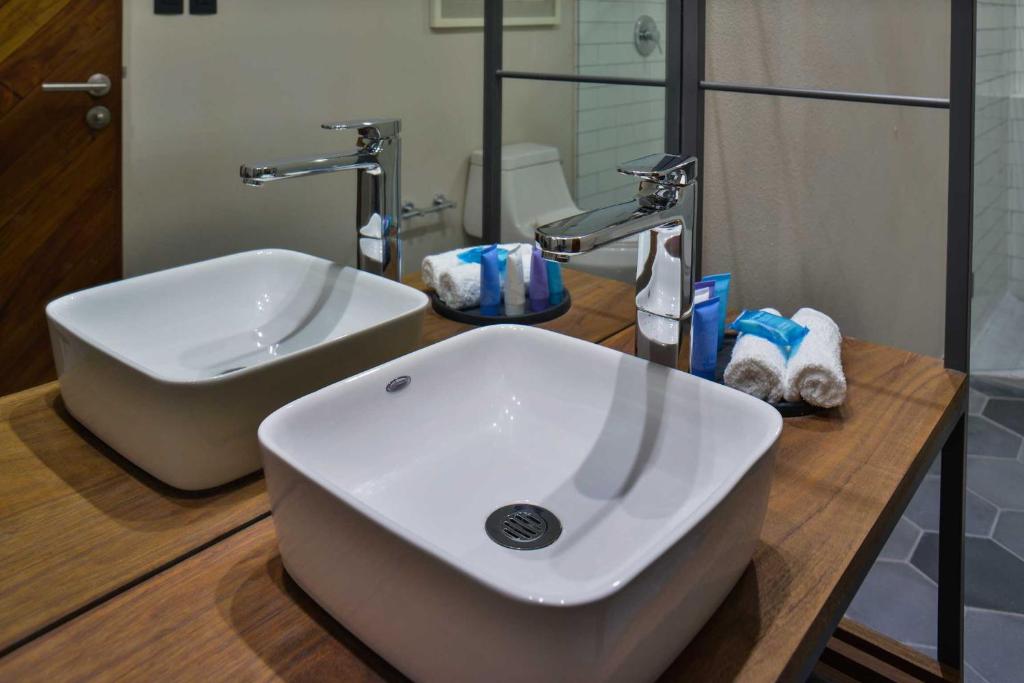 Koupelna v ubytování Hotel Criol