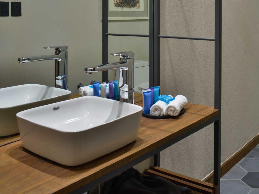 Koupelna v ubytování Hotel Criol