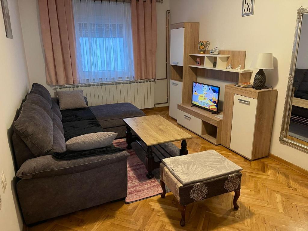 a living room with a couch and a table at Apartment Dada in Bjelovar