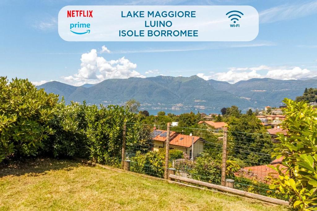 a sign that says lake macgregor limo isle barrowrow at "Panorama sul Lago" Lake Maggiore, Free Wifi Netflix and Tennis in Brezzo