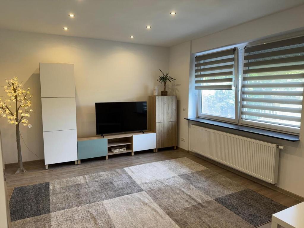 Μια τηλεόραση ή/και κέντρο ψυχαγωγίας στο Ferienwohnung am Wald und Hannover Stadt, Contactless Check -in, free parking,