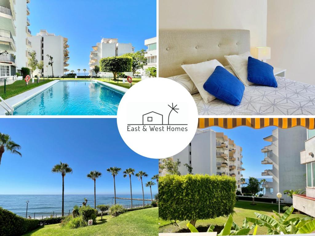 a collage of photos of a apartment and a pool at Marbella del Mar II Beachfront- EaW Homes in Marbella