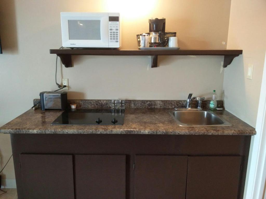 Kuchyň nebo kuchyňský kout v ubytování Alaskan Motel
