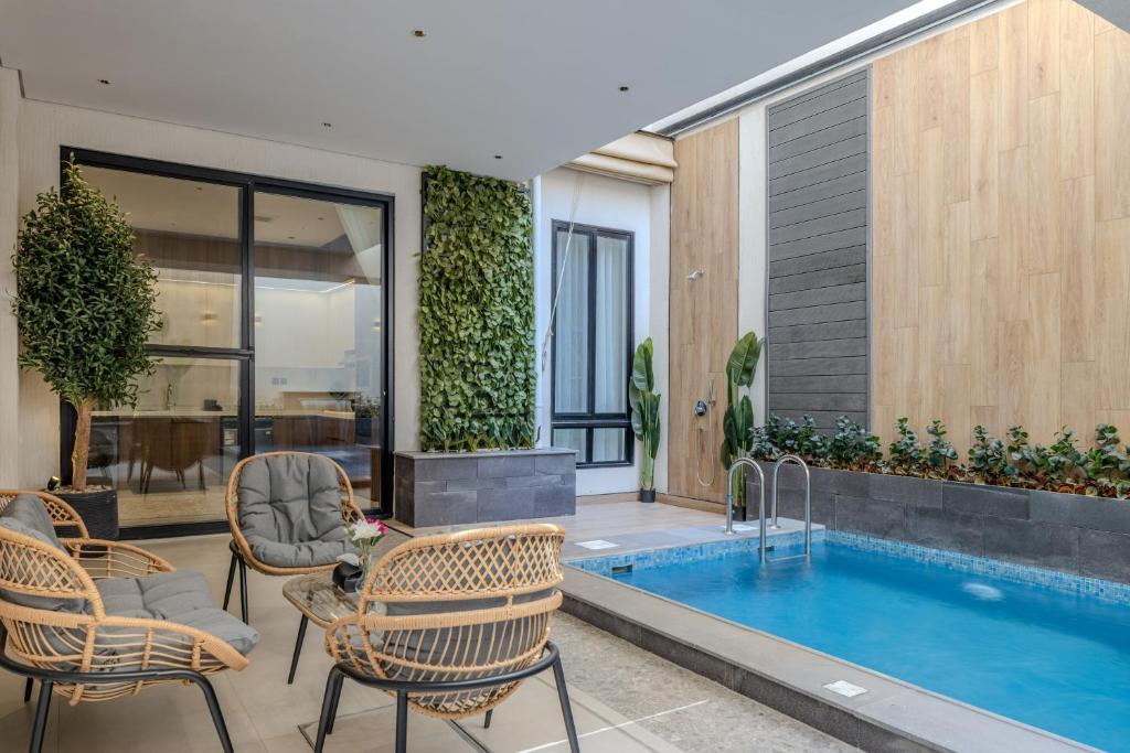 A closer look at North Facing Scandinavian Apartments With Private Pool Access