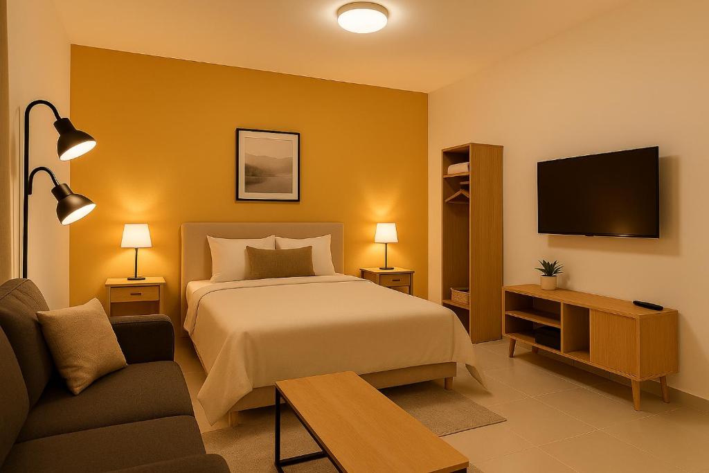 TV a/nebo společenská místnost v ubytování Stay with Obada Private Room