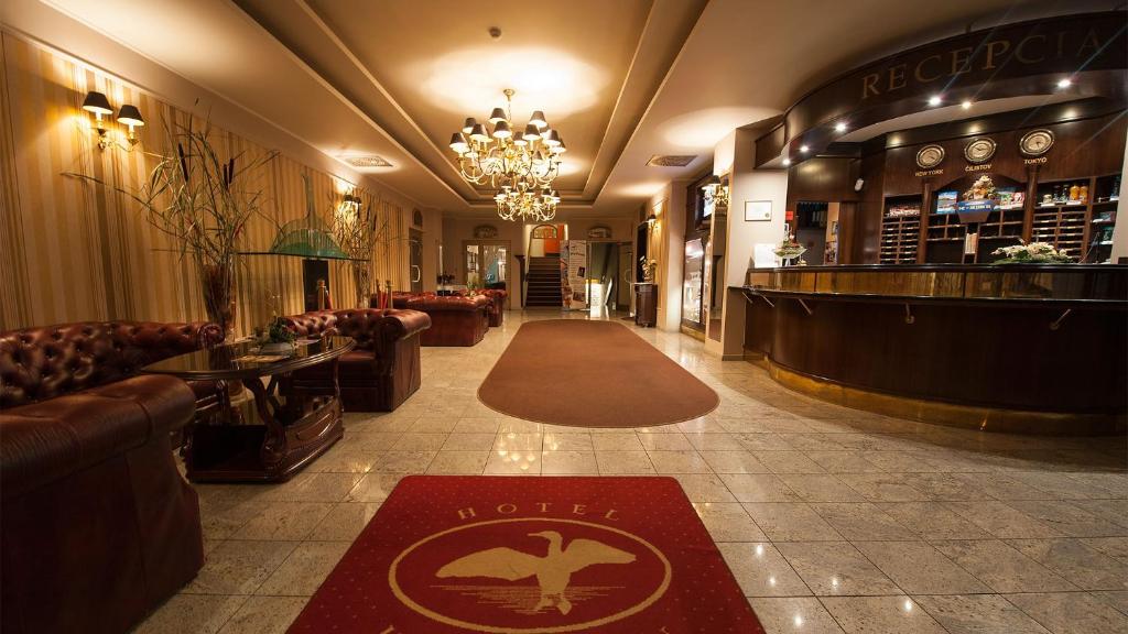 A seating area at Hotel Kormorán