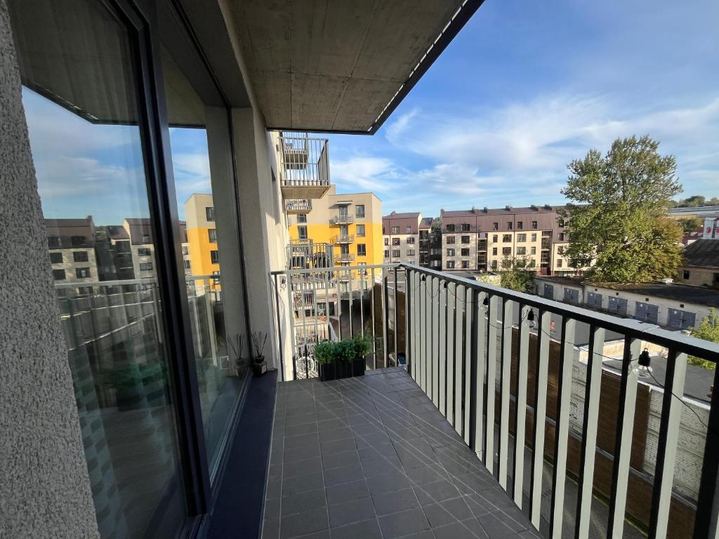 Balkón nebo terasa v ubytování M27 Apartments