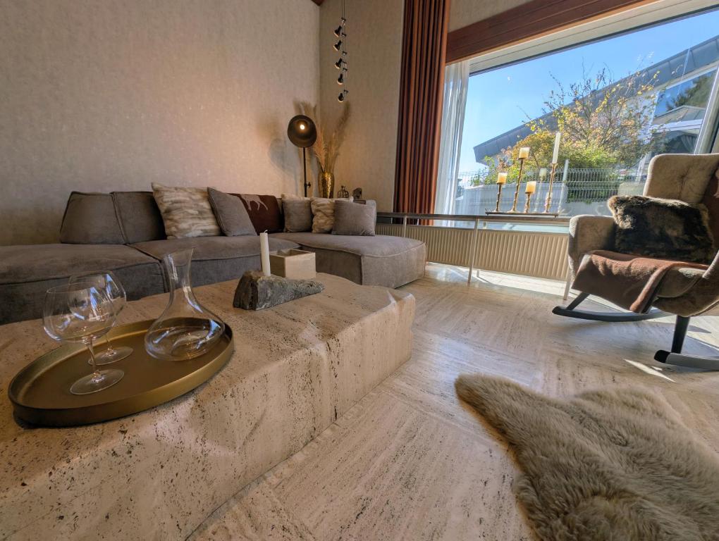 Χώρος καθιστικού στο Villa Steinmetz - Mit Whirlpool bei Köln