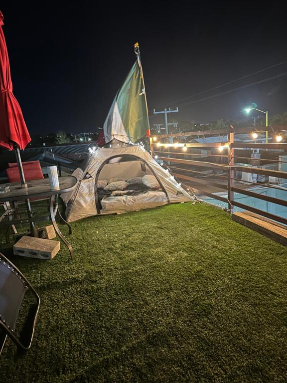 Bazén v ubytování Departamento Mateos 504 nebo v jeho okolí