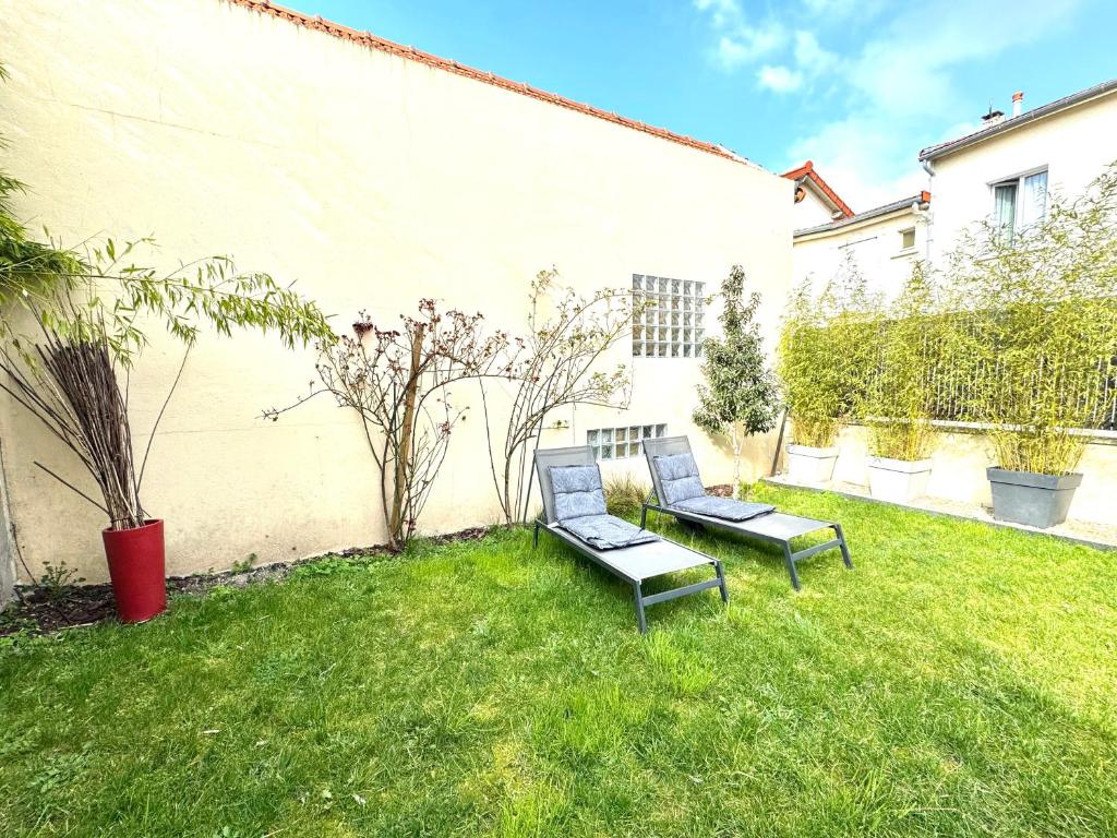 Zahrada ubytování Spacieuse maison avec jardin privé proche Paris