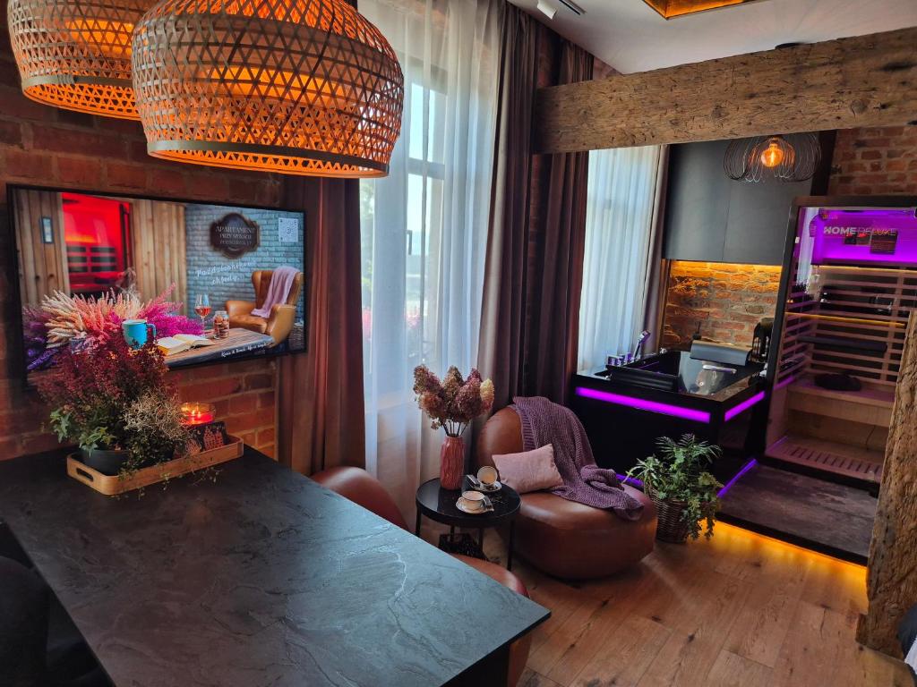 Posezení v ubytování Apartament Przy Murach