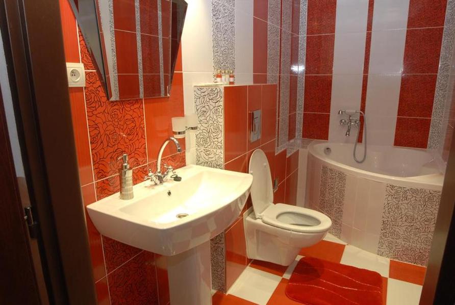 A bathroom at Apartmány Laverna