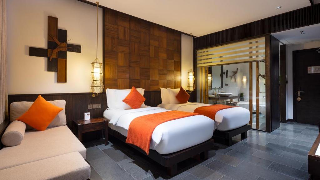 Phòng Deluxe 2 Giường Đơn Nhìn Ra Vườn