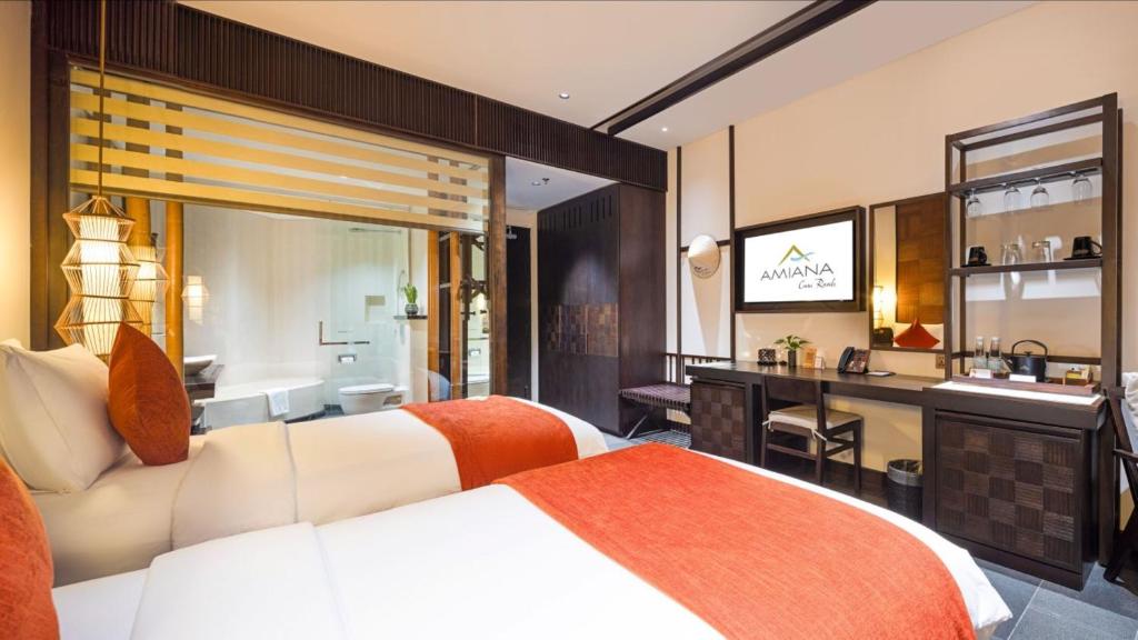 Phòng Deluxe 2 Giường Đơn Nhìn Ra Vườn