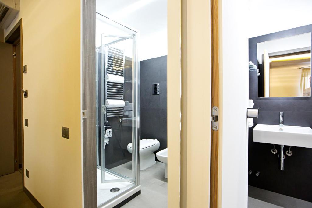 Koupelna v ubytování Hotel Tiro a Volo