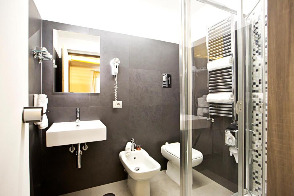 Koupelna v ubytování Hotel Tiro a Volo
