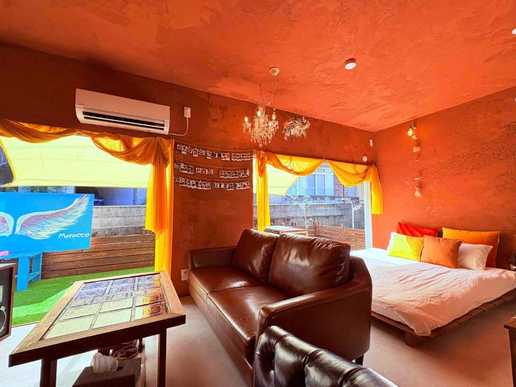 Posezení v ubytování villa Morocco